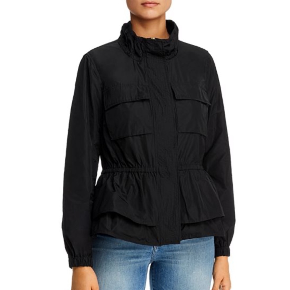 Donna Karan Lightweight Zip Front Peplum Jacket